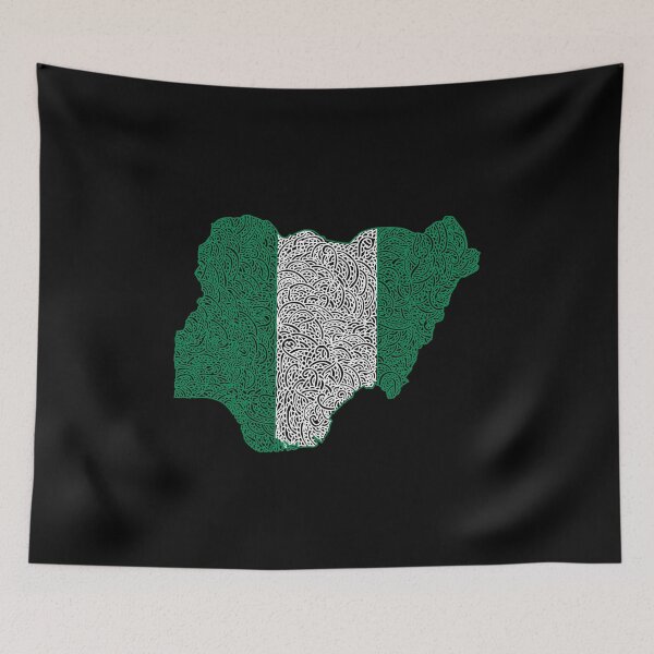 Item preview, Nigeria Map Design designed and sold by Naoswestvillage.