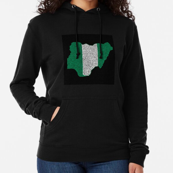 Nigeria Map Design Lightweight Hoodie