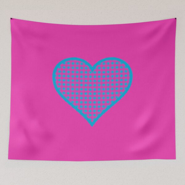 Item preview, Corazón de cuadros rosa y azul designed and sold by Bumblefuzzies.