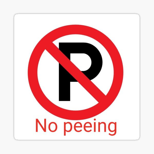 No peeing Sticker