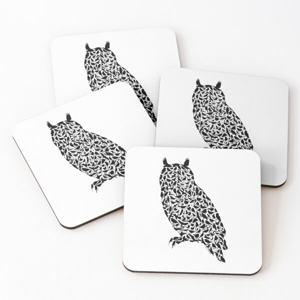 Item preview, Great Horned Owl Silhouette Art made from Birds designed and sold by Alice Frost.