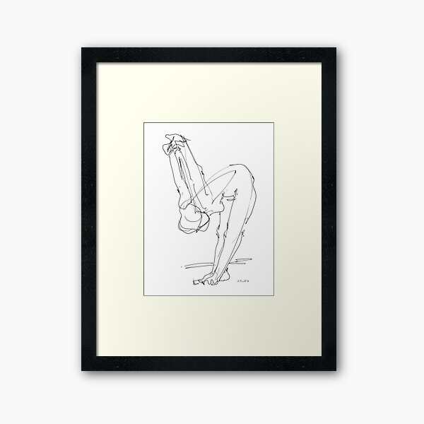 Nude Woman Drawing 9 Framed Art Print