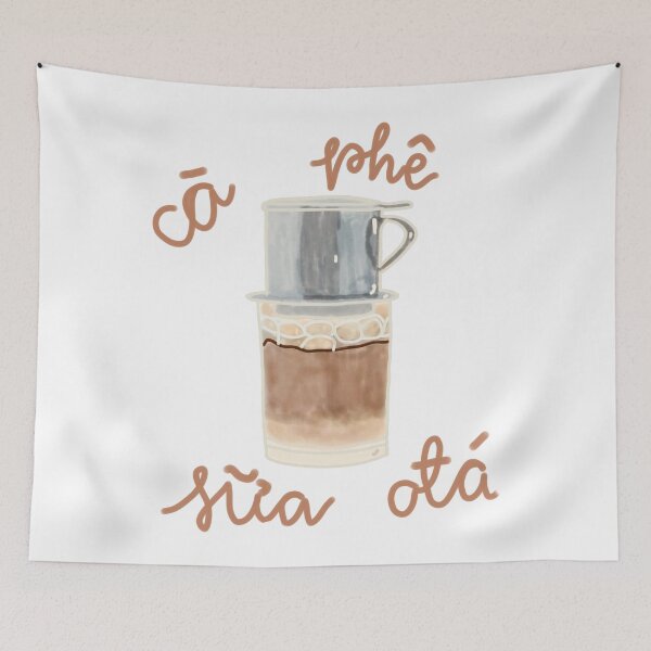Item preview, Watercolor Vietnamese Iced Coffee (Ca phe sua da) designed and sold by butterflysteph.