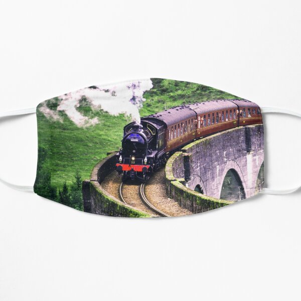 Locomotive Train on Bridge Flat Mask