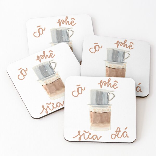 Item preview, Watercolor Vietnamese Iced Coffee (Ca phe sua da) designed and sold by butterflysteph.