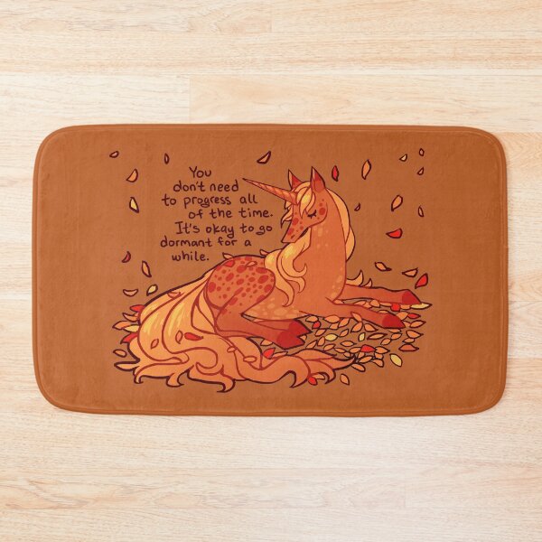Item preview, "It's Okay to Go Dormant" Fall Unicorn designed and sold by thelatestkate.
