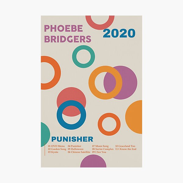 Item preview, Phoebe Bridgers Punisher Tracklist designed and sold by Naz DeSantis.
