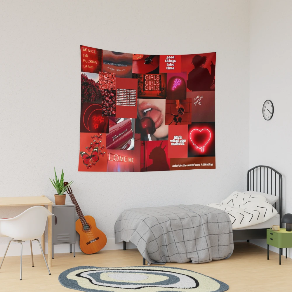 neon sign collage Tapestry for Sale by morgananjos