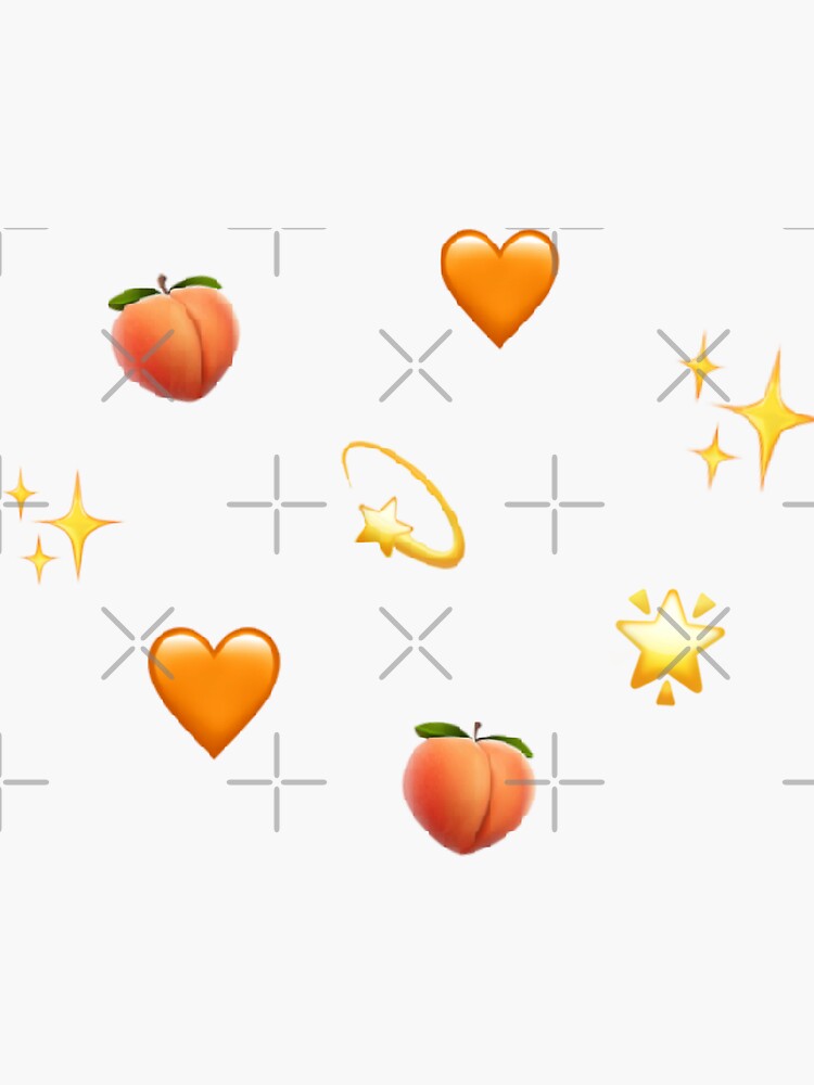 "orange emoji aesthetic pack" Sticker by kaykiser Redbubble