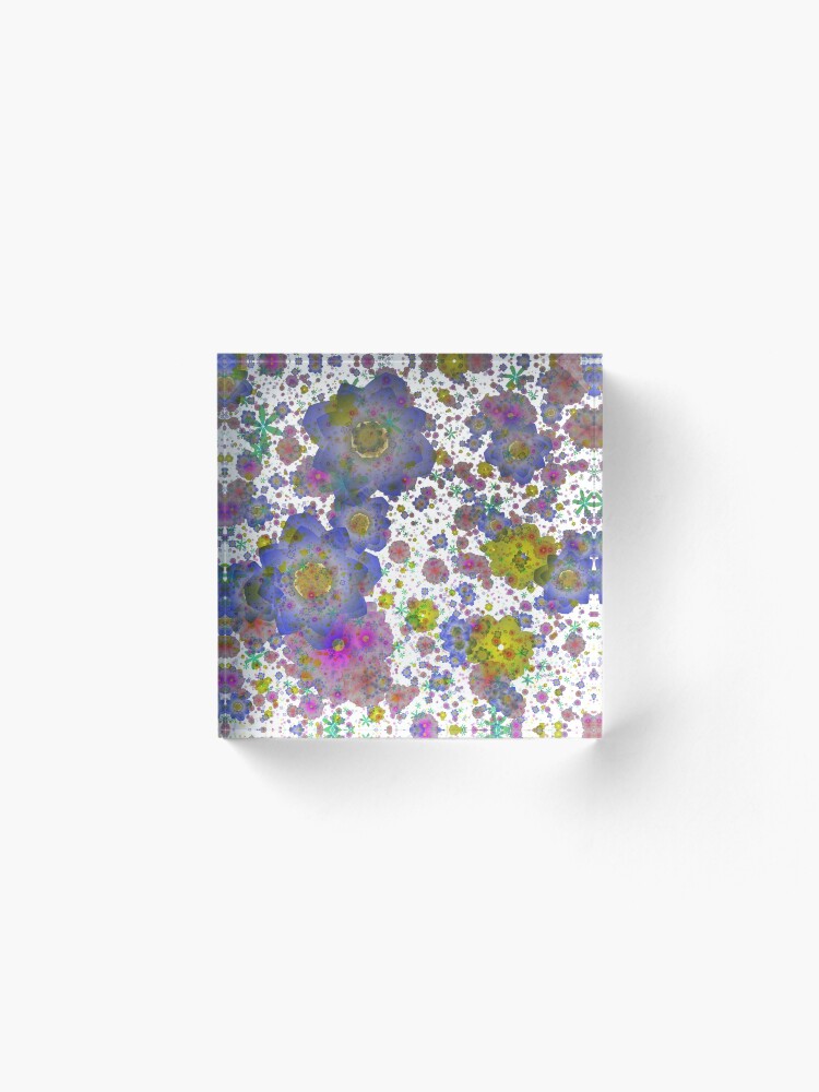 Alternate view of Floral pattern,transparent background Acrylic Block