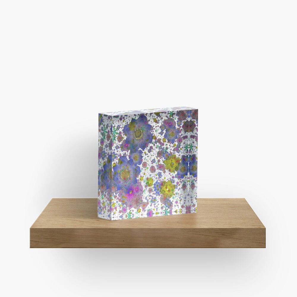 Floral pattern,transparent background Acrylic Block
