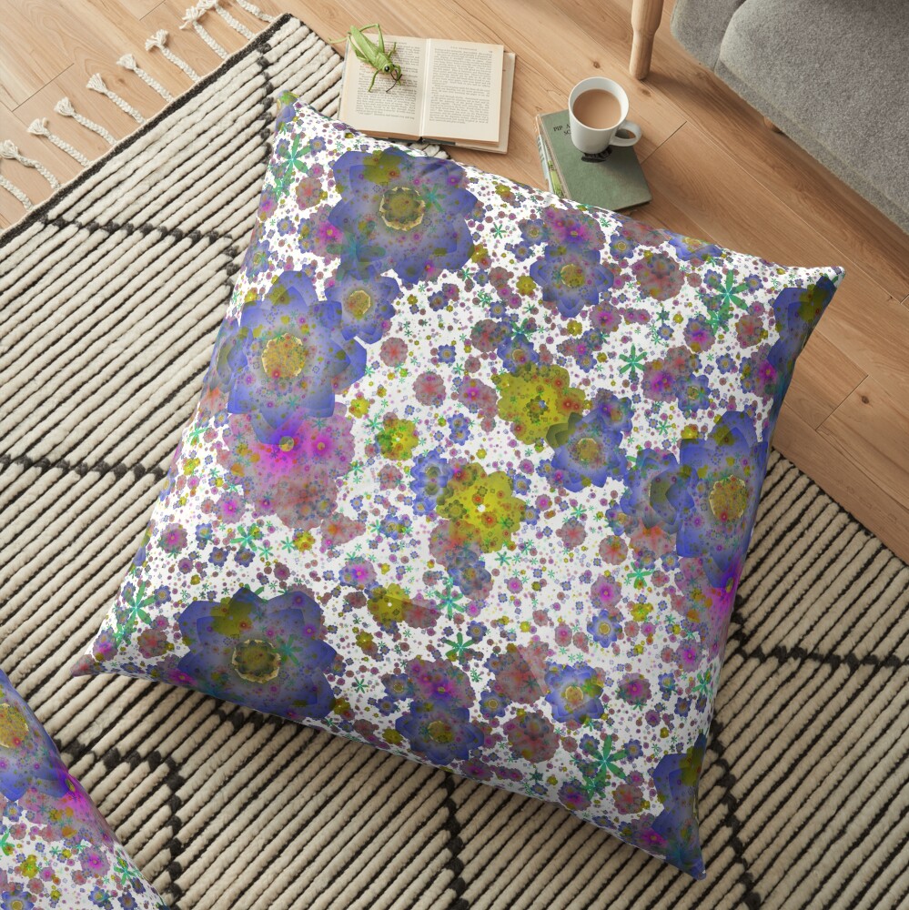 Floral pattern,transparent background Floor Pillow