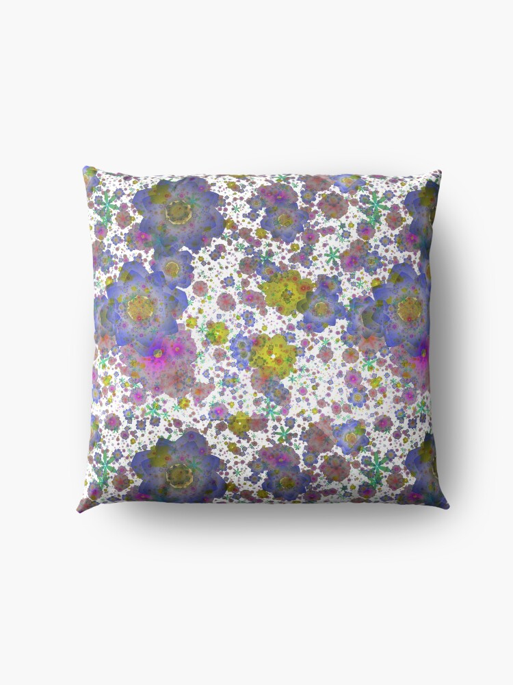Alternate view of Floral pattern,transparent background Floor Pillow
