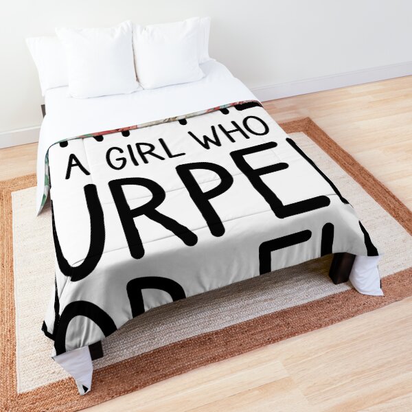 Don't Mess with a Girl Who Does Burpees for Fun / Workout Women / Fitness Gift Ideas for Girls/ Burpees / Workout / Funny Workout floral style idea design Comforter