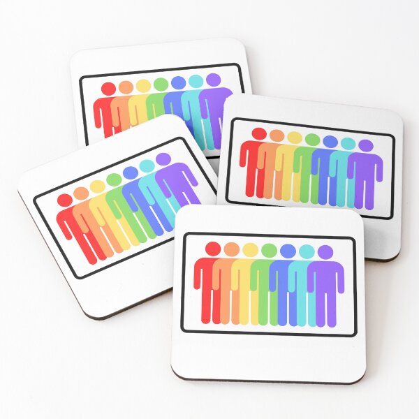 Item preview, Rainbow Mens Room Sign designed and sold by Stepadoda.