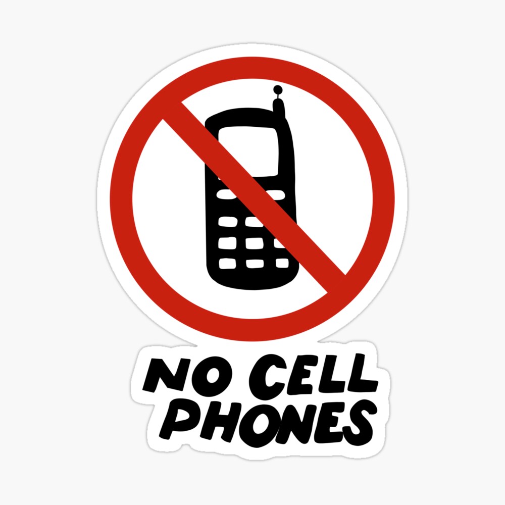 Lukes Diner No Cell Phones Sign Poster