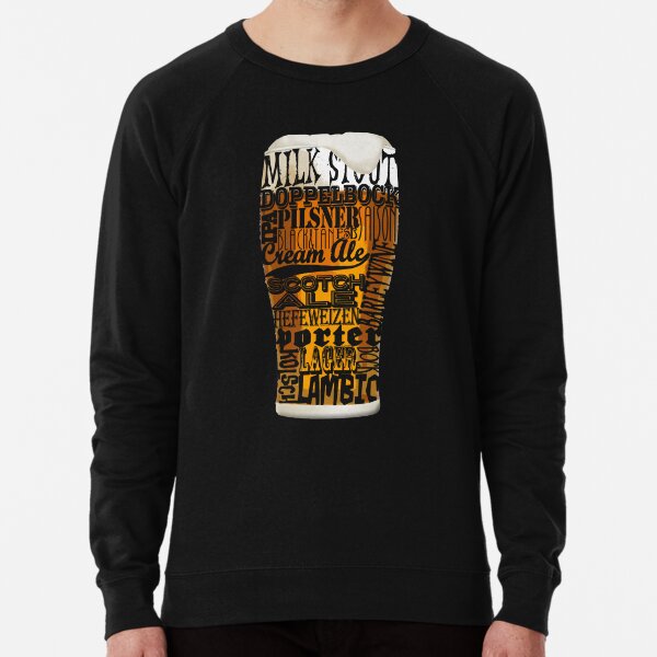 Beer Style Typography Lightweight Sweatshirt