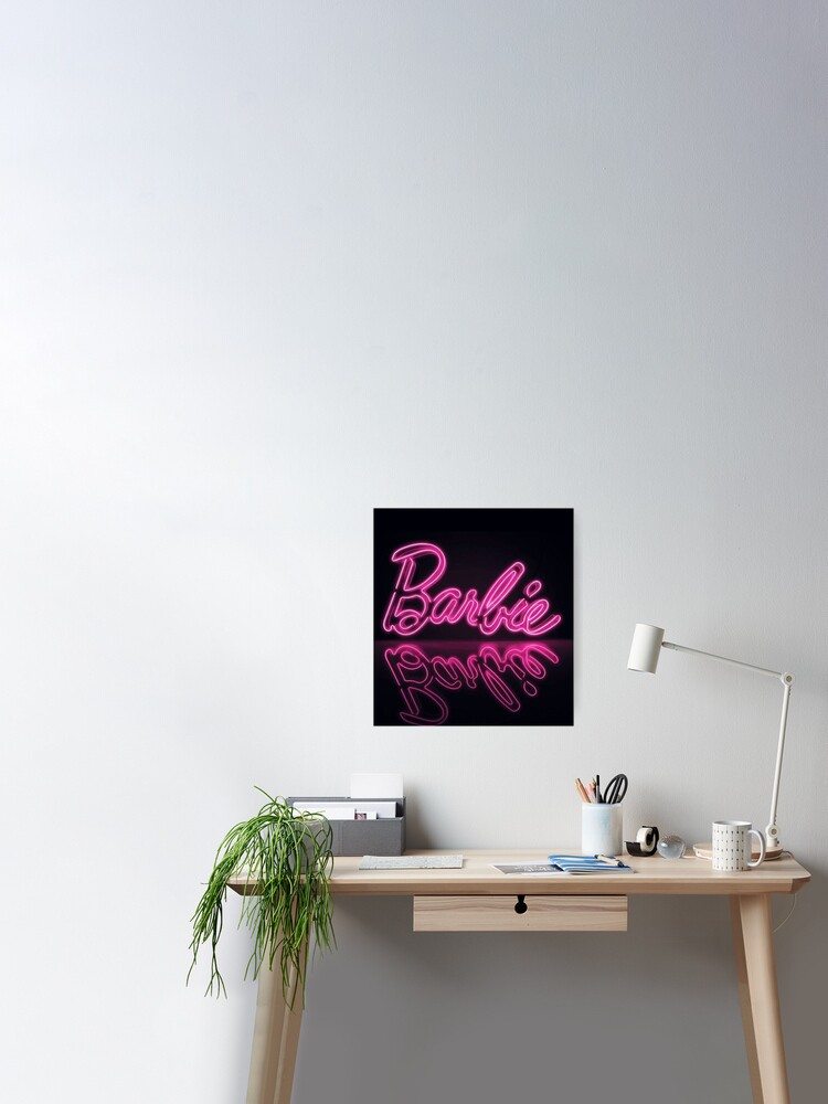 Neon Barbie Logo Print-Vinyl-1859