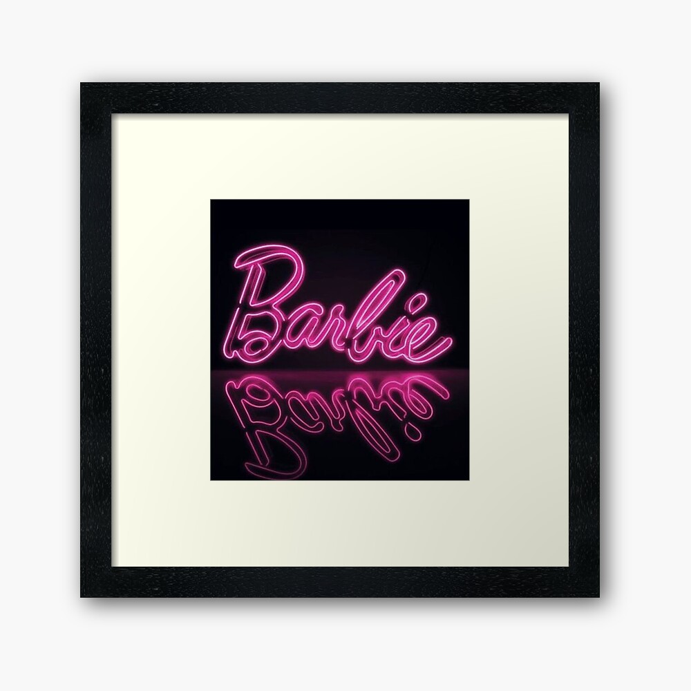 Neon Barbie Logo Print-Vinyl-1859