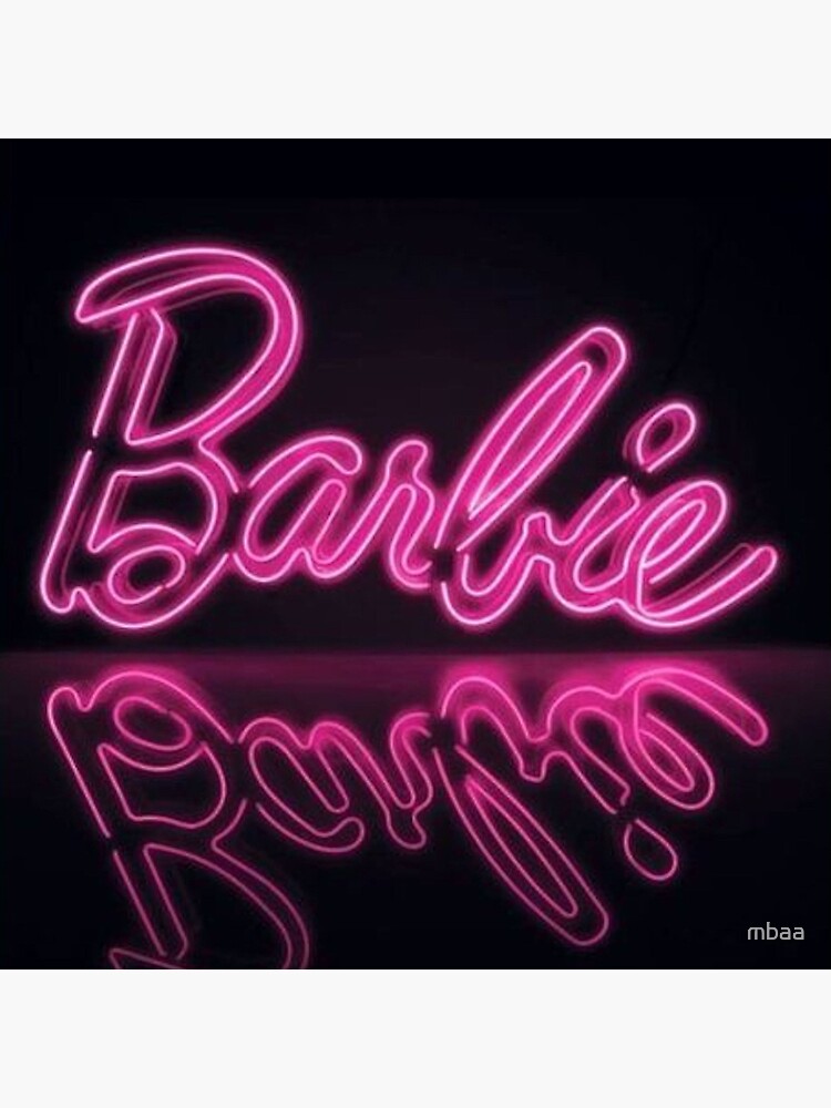 Neon Barbie Logo Print-Vinyl-1859