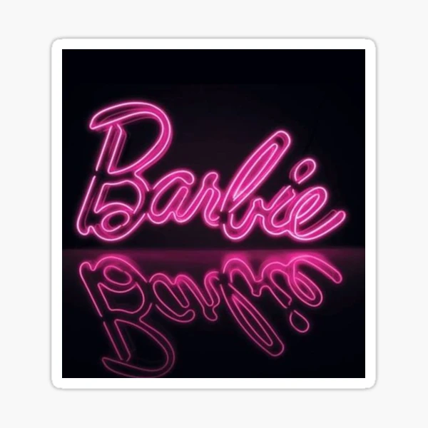 Barbie Logo Rosa Neon' Adesivo