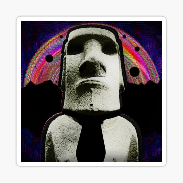 Moai Easter Island Head Statue Emoji Meme Sticker for Sale by CoryHarts