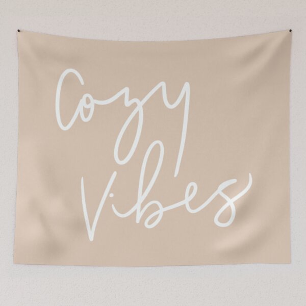Item preview, Cozy Vibes Cursive Sleek Minimalistic Hand lettering  designed and sold by Dollfacedesign.