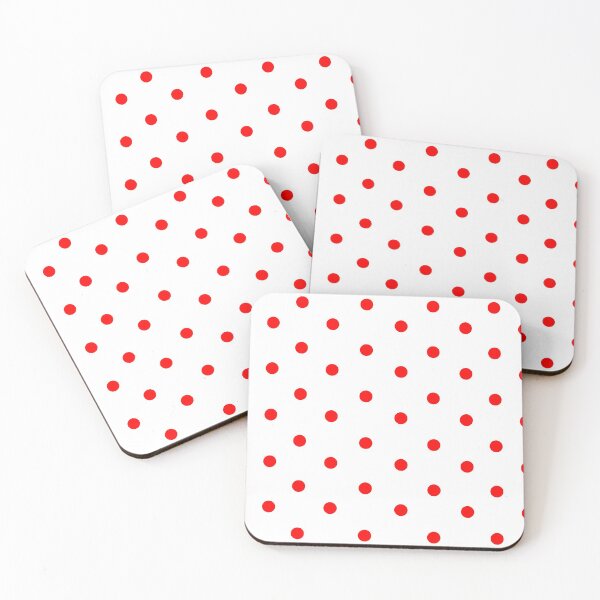 Item preview, white red dotted designed and sold by sanna-.