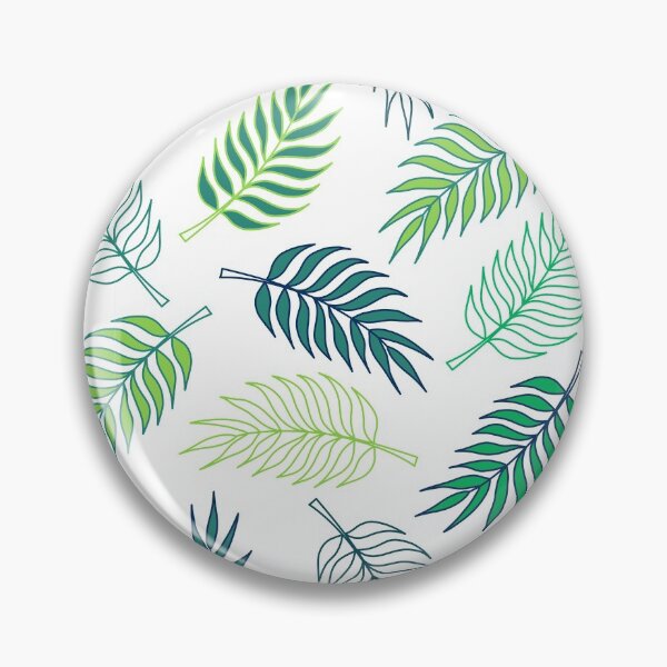 Item preview, Tropical pattern with green palm tree leaves designed and sold by Katine-Art.