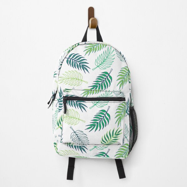 Item preview, Tropical pattern with green palm tree leaves designed and sold by Katine-Art.
