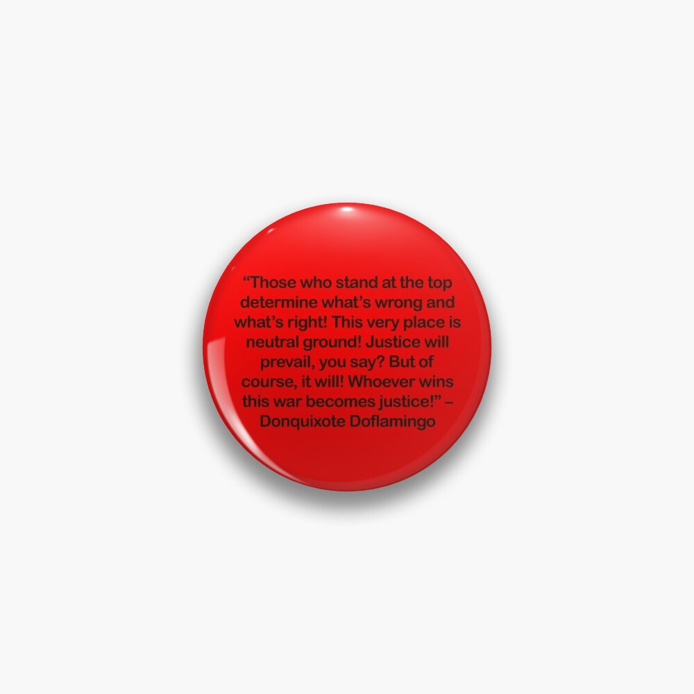 "Donquixote Doflamingo - Quote" Pin by Epicanimequotes | Redbubble