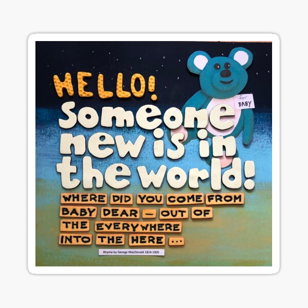 Item preview, Baby Dear Hello designed and sold by prunellaparsnip.