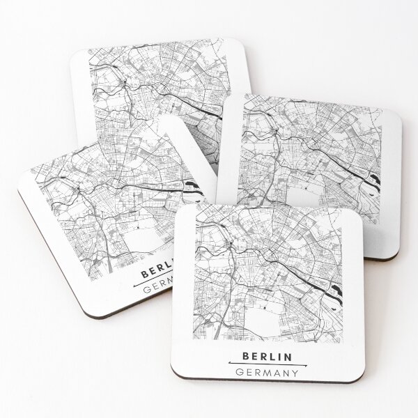 Item preview, Berlin Black and White Map designed and sold by creative-boo.