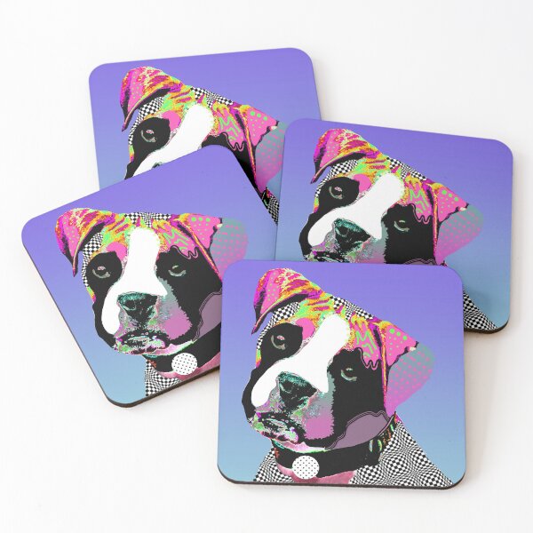 Item preview,  Psychedelic Boxer Dog Portrait Art designed and sold by NancyMerkle.