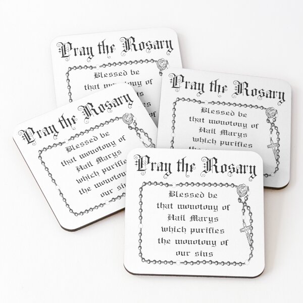 Item preview, Pray the rosary Josemaria Escriva Catholis quote Prayer Christian Hail Mary designed and sold by bonumagit.