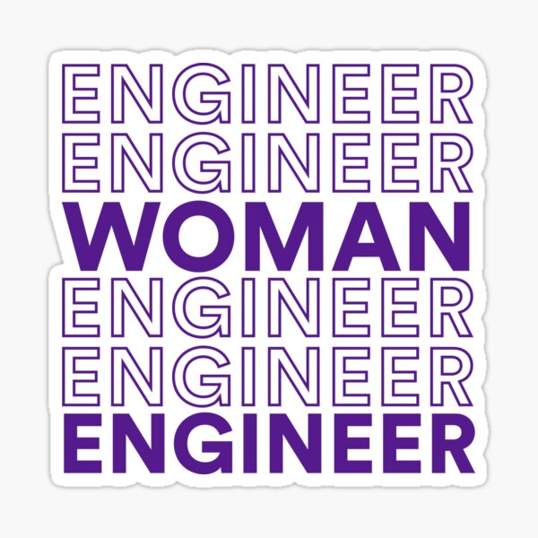 Woman Engineer Sticker