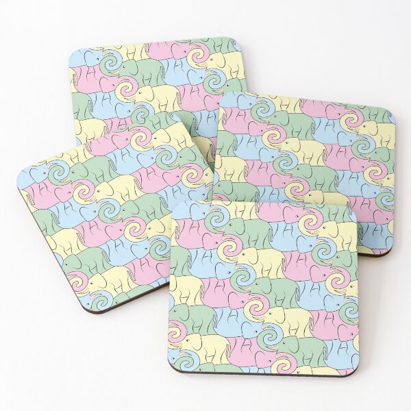 Item preview, Elephant Tessellation - Pastel designed and sold by DaveSavageArt.