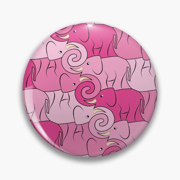 Aperçu de l'œuvre Tessellation d'éléphant - Rose créée et vendue par DaveSavageArt.