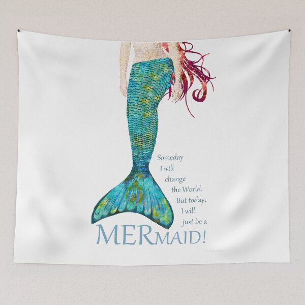 Item preview, Beach Mermaid - Colorful Beachy Art - Sharon Cummings designed and sold by Sharon Cummings Art.