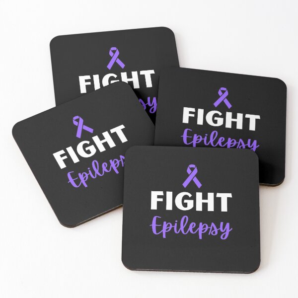 Item preview, Fight Epilepsy Quote Seizure October November 17th Cancer Survivor Purple Ribbon Cancer Support Hope Love Mental Health Depression Anxiety Inspirational Motivational Gift Idea  designed and sold by EpsilonEridani.