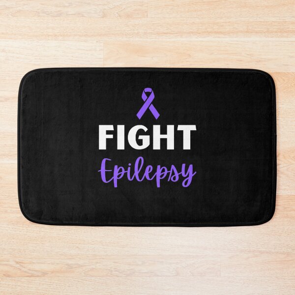 Item preview, Fight Epilepsy Quote Seizure October November 17th Cancer Survivor Purple Ribbon Cancer Support Hope Love Mental Health Depression Anxiety Inspirational Motivational Gift Idea  designed and sold by EpsilonEridani.