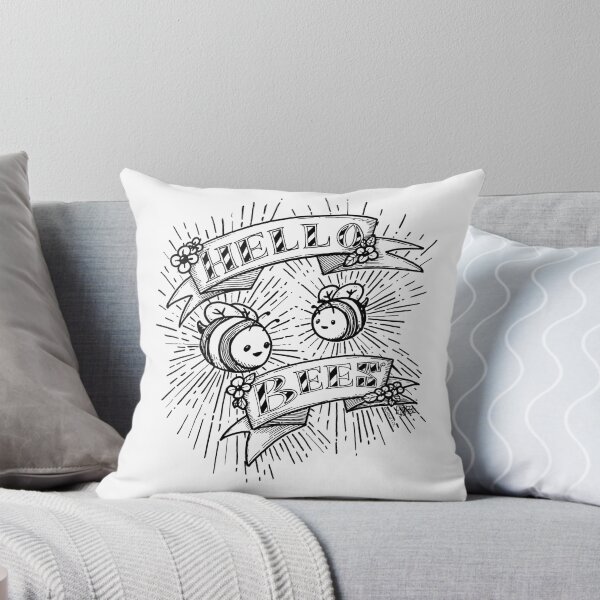 Item preview, Hello Bees! Black Outline designed and sold by CriticalLOL.