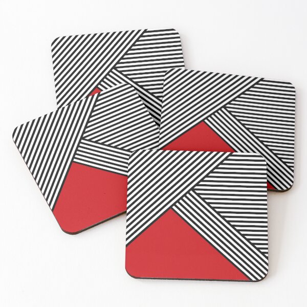 Item preview, Black and white stripes with red triangle designed and sold by BattaAnastasia.