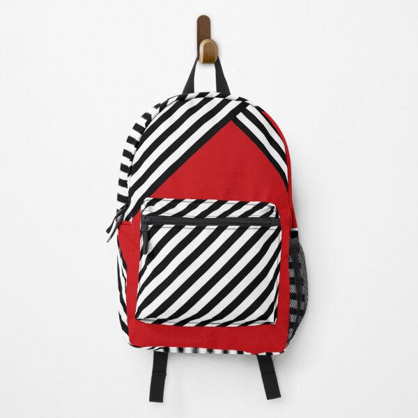 Item preview, Black and white stripes with red triangle designed and sold by BattaAnastasia.