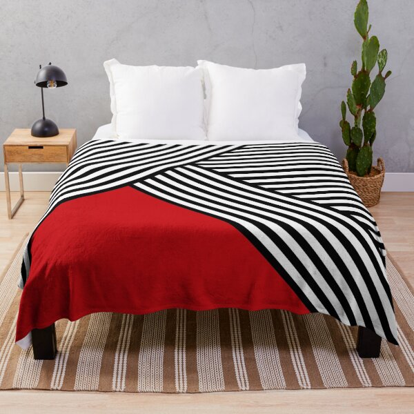 Item preview, Black and white stripes with red triangle designed and sold by BattaAnastasia.