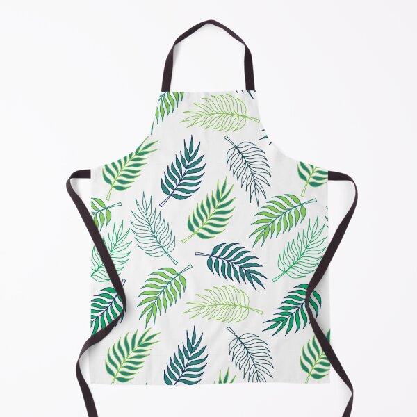 Item preview, Tropical pattern with green palm tree leaves designed and sold by Katine-Art.