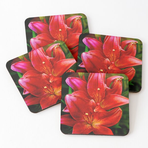 Item preview, Fiery Red Lilies Photograph  designed and sold by EdwardMonet.