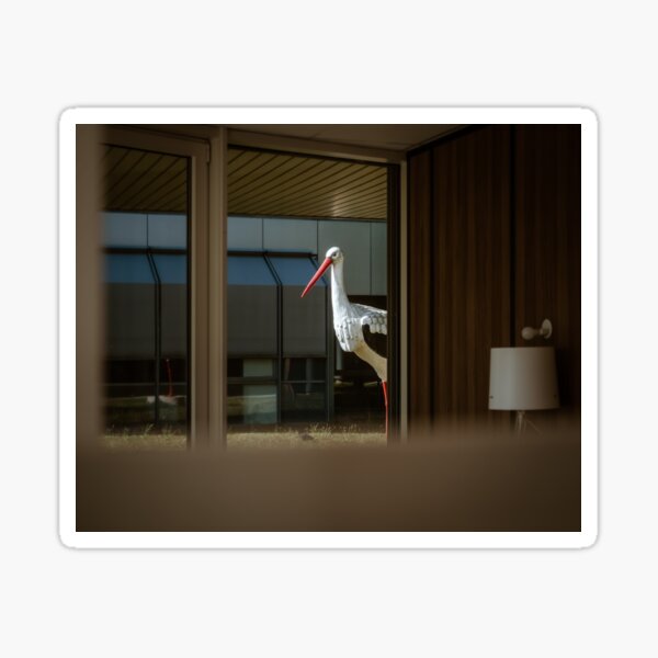 Item preview, Stork peeks out your window designed and sold by Alexander Sorokopud.