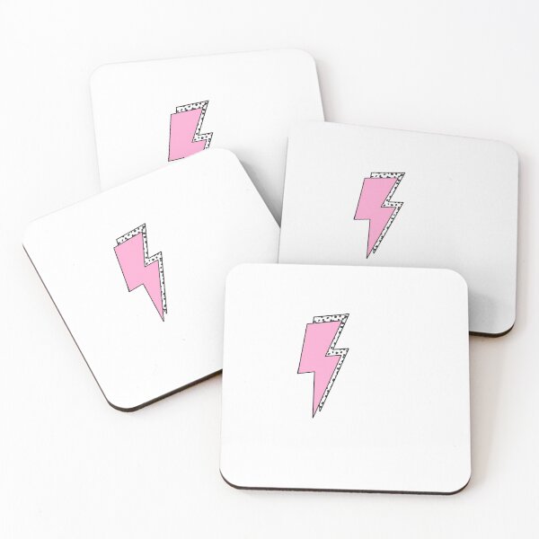 Item preview, Trendy Pink Dot Lightning Bolt designed and sold by Claire Davis.