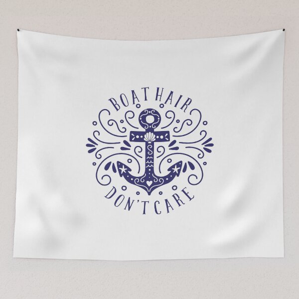 Aperçu de l'œuvre Bateau Hair Dont Care Anchor Ocean Sea Pattern Gift créée et vendue par Style4You24.